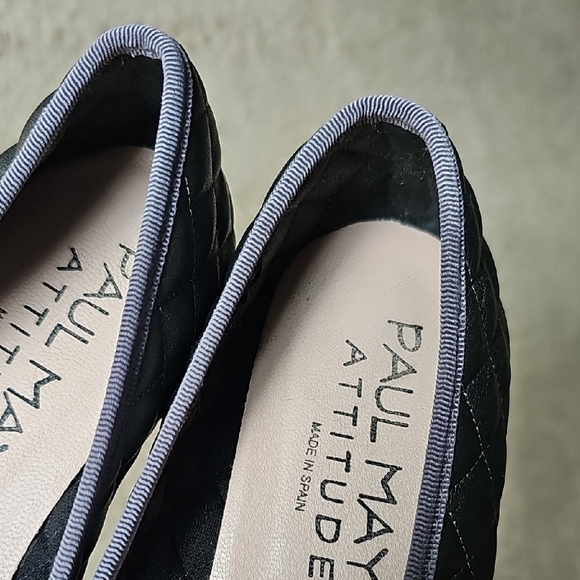 Paul Mayer Attitudes Gray Quilted Flats - Picture 7 of 16